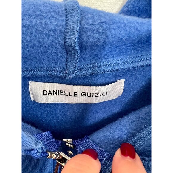 Danielle Guizio Cropped Zip-Up Hoodie in Royal Blue - Size XS - Picture 6 of 6